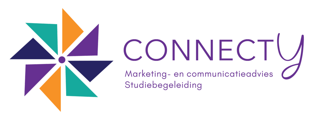 Logo ConnectY Vastlopen met studie en Marketing- en communicatieadvies